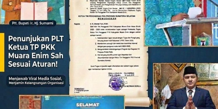 FORUM SEMPAT TANGGAPI VIRAL MEDSOS: PENUNJUKAN PLT KETUA TP PKK MUARA ENIM SESUAI ATURAN
