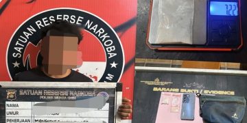 Satresnarkoba Polres Muara Enim Amankan Pengedar Sabu 7,22 Gram di Saka Jaya