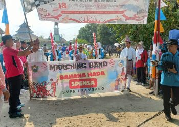 Kapolsek Rambang: Gerak Jalan HUT RI Jadi Sarana Tanamkan Disiplin dan Cinta Tanah Air