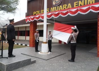 Polres Muara Enim Gelar Upacara Peringatan HUT ke-81 Kemerdekaan Republik Indonesia