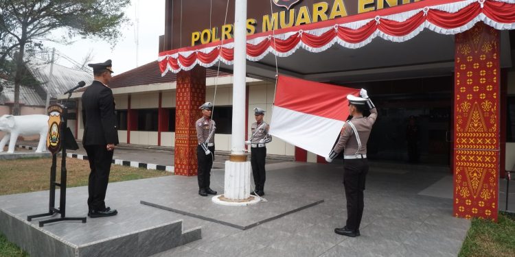 Polres Muara Enim Gelar Upacara Peringatan HUT ke-81 Kemerdekaan Republik Indonesia