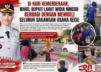 Di Hari Kemerdekaan, Widia Ningsih Beli Habis Dagangan Es Sari Buah untuk Dibagikan kepada Warga
