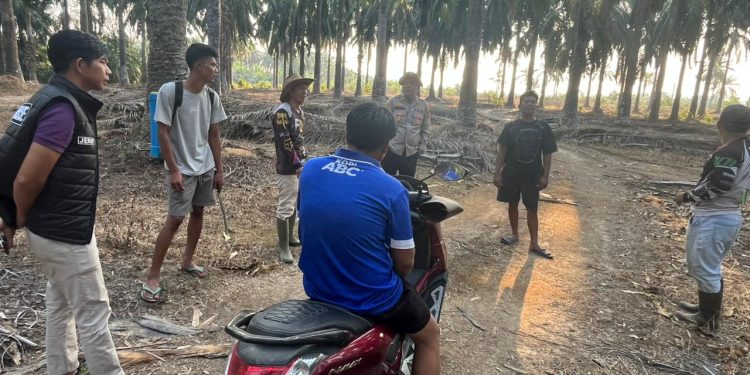 Deteksi Hotspot, Polsek Gunung Megang Gerak Cepat Cek Titik Api di Bangun Sari