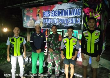 Antisipasi Gangguan Kamtibmas, Koramil 404-05/TE Sasar Titik Rawan