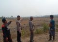 Polsek Lembak Verifikasi Hotspot BRIN di Lahan Cetak Sawah Desa Petanang