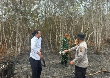 Polsek Rambang Niru Verifikasi Hotspot Pantauan NOAA20 di Banuayu, Luas Lahan Terbakar Diperkirakan 1 Hektare